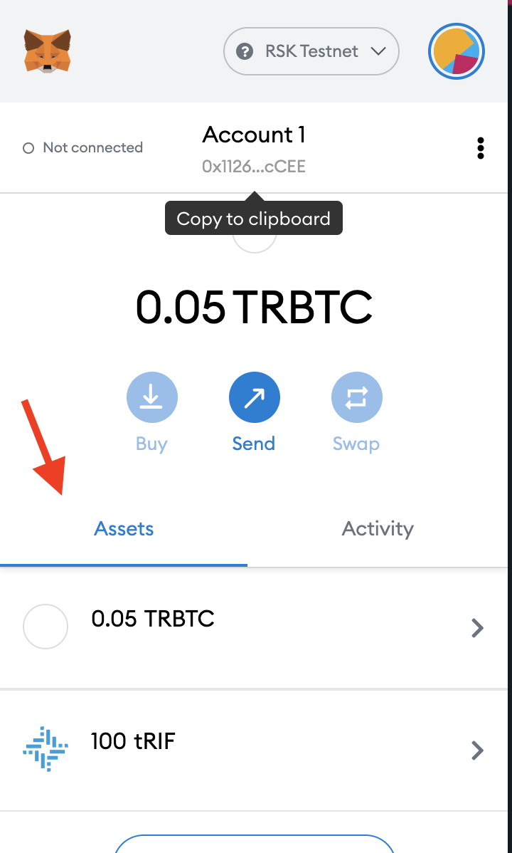 Metamask Copy Address