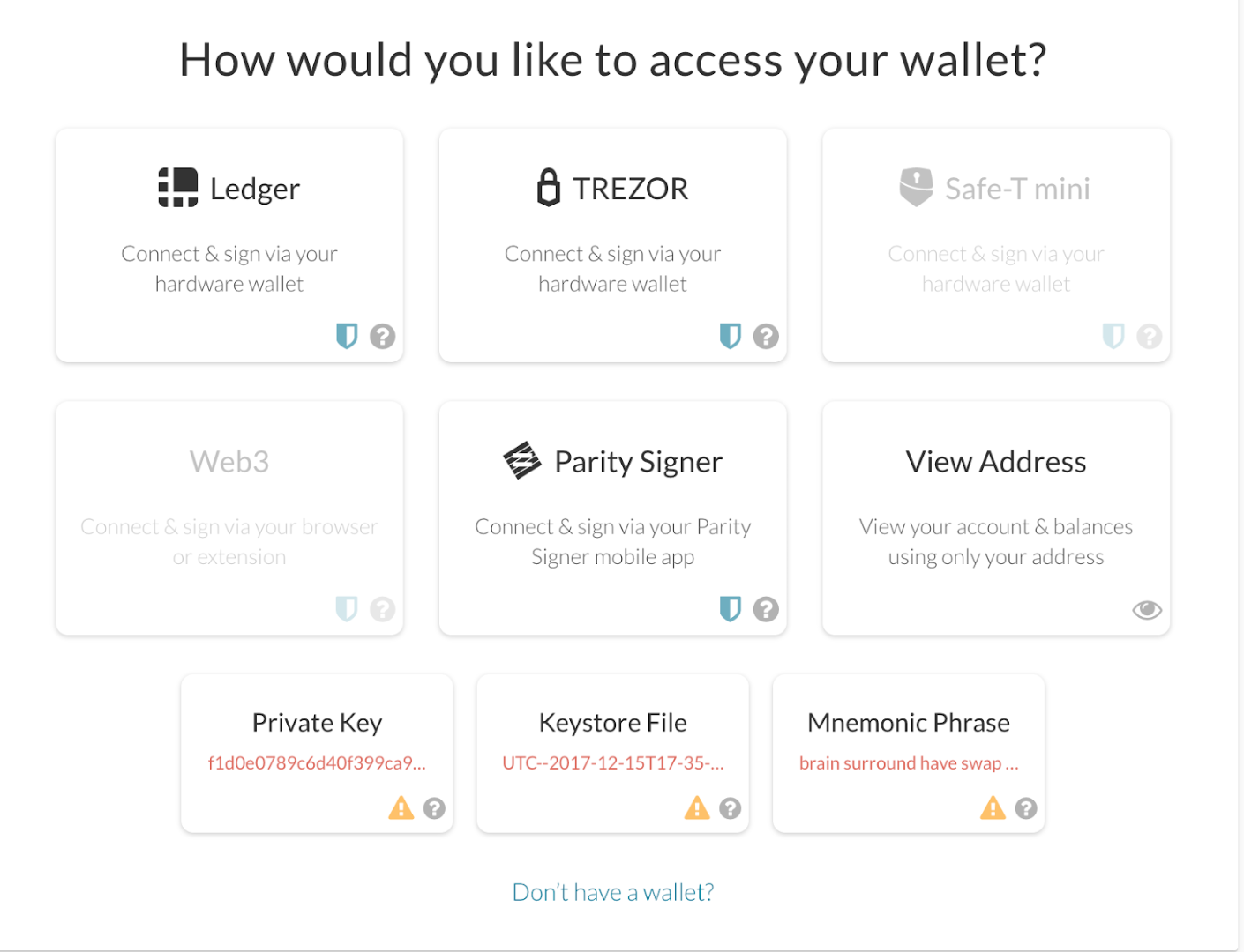 "Wallet Access"